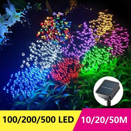 Waterproof Outdoor Garden Solar Power Fairy Lights String LED Christmas Party
