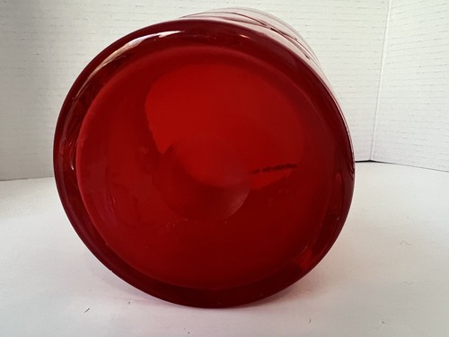 Roter Eiskübel aus mundgeblasenem Glas - Bild 7 von 10