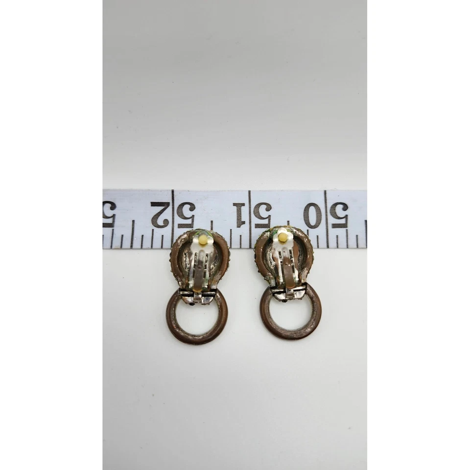 Kenneth Jay Lane 雅芳豹夹耳环门敲门器水钻复古珠宝首饰 — 第 2/4 张图片