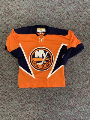 KOHO New York Islanders orange jersey small retro vintage vtg hockey authentic | eBay