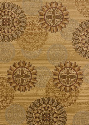 Ivory 2x7 Scrolls Contemporary Floral Runner Rug: Actual Size 1' 11'' x 7' 2''