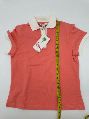 Lilly Pulitzer Polo Shirt For Women Color Block Logo 3/4 Button Short Sleeves Sz - Picture 5 of 5