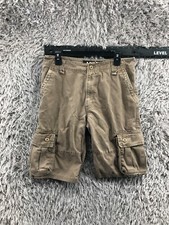 Levi's Canvas Cargo Shorts Boys Size 20 Beige 100 Cotton