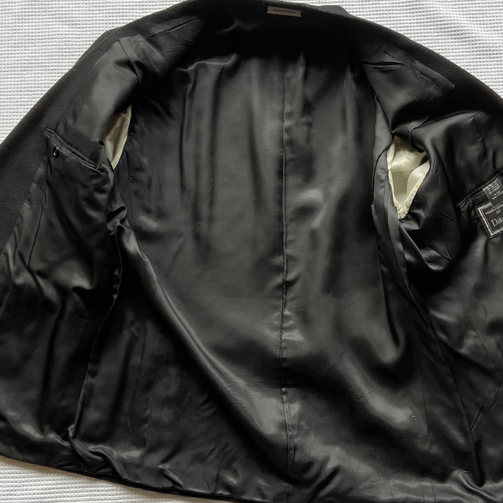 Giacca tuta da sera blazer uomo vintage Yves Saint Laurent nero lana cashmere