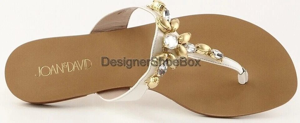 $150 JOAN & DAVID KALYNDA Sandalias de Tanga de Diseñador con Joyas 8 Foto 3 de 4