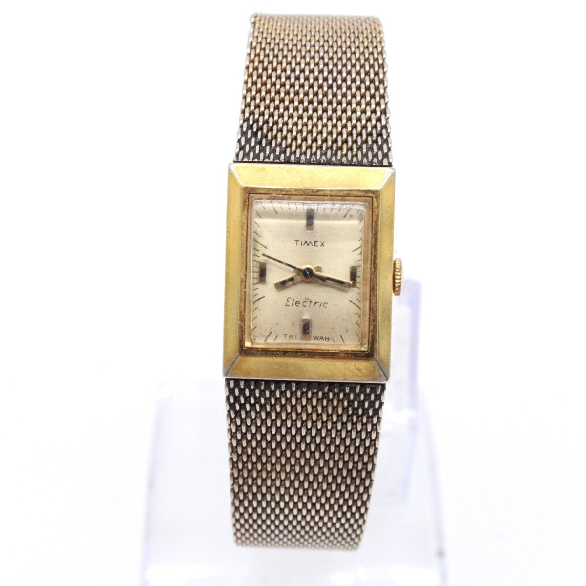 Vintage Timex Watch Womens Gold Tone Stainless Steel 