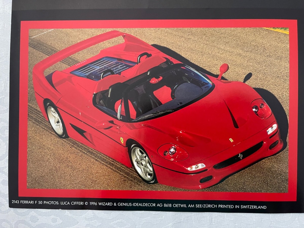 FERRARI F 50, RARE AUTHENTIC 1996 POSTER | eBay