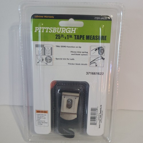 Pittsburgh 25 Ft X 1 In QuickFind Tape Measure 69030 New - Picture 4 of 4