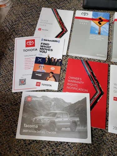 2021 Toyota Tacoma Owner's Manual Complete Set OEM w/ Case - Picture 2 of 4