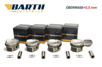 4x Kolben Satz Übermaß +0,5mm VW Audi 1.8 TFSI CDA CDAA BZB Ø 21mm 06H107099AE
