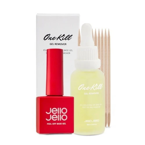 JELLO JELLO Peel Off Base Gel 10ml + One Kill Remover 30ml Set