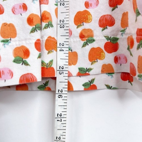 Smiling Button Girls Orange Print Fruit Dress Sleeveless Apples Sundress Size 10 - Picture 11 of 11