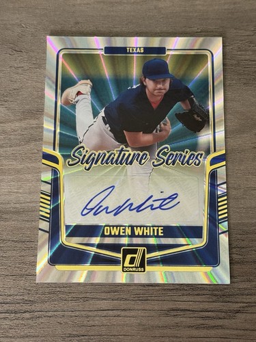 2024 PANINI DONRUS SIGNATURES SERIES LASER OWEN WHITE RC AUTO TEXAS RANGERS