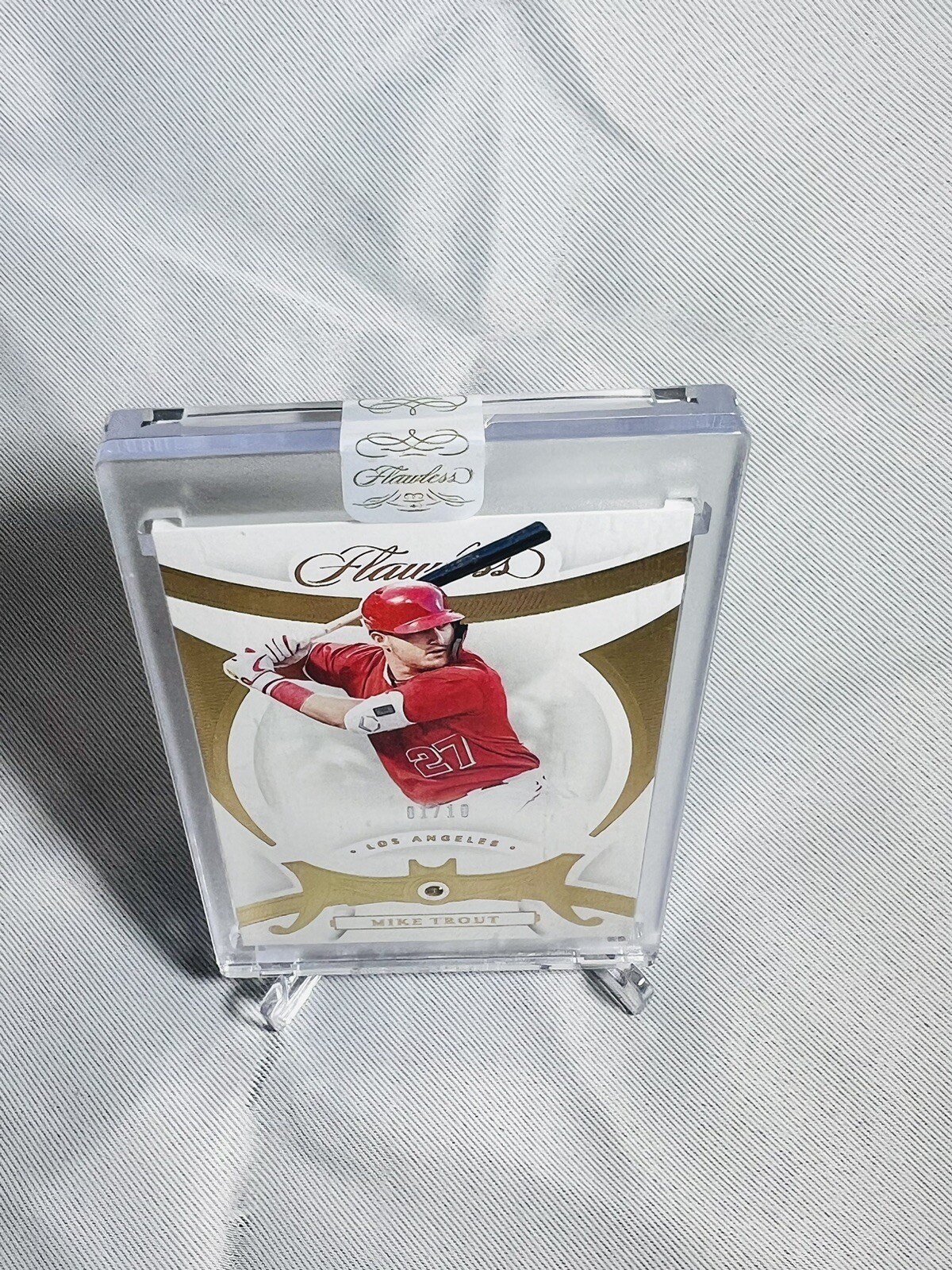 2020 FLAWLESS MIKE TROUT DIAMOND GOLD 01/10 ANGELS STICKER ON eBay