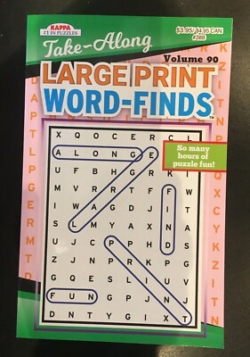 KAPPA TAKE ALONG LARGE PRINT WORD SEARCH WORD FINDS FUN PUZZLE BOOK VOLUME 90