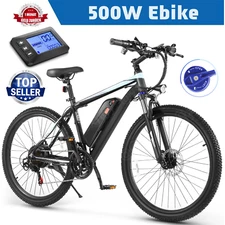 26''*2.1'' City Mountain Bicycle 21-Speed 500W Electric Bike 20MPH EbikeNEW~🚴