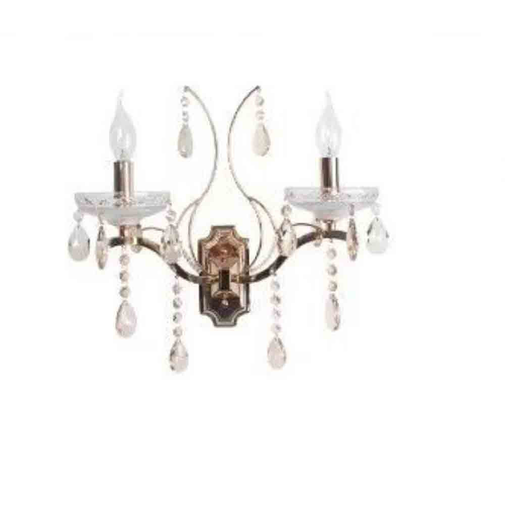 Applique Oro 2 Bracci Candelabro Gocce E14 - Prezzo Imbattibile