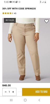 NWT Women's Lee Relaxed Fit Straight Leg Mid Rise Elastic