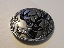 DEER HUNTING BUCK HUNTER Metal Belt Buckle