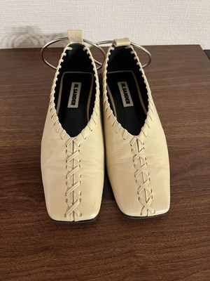 Women Flat Shoes Jil Sander Ballerina Cream Original LTD 