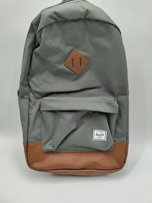 Herschel Supply Co. Heritage Classic Backpack, Gargoyle With Red Striped Lining