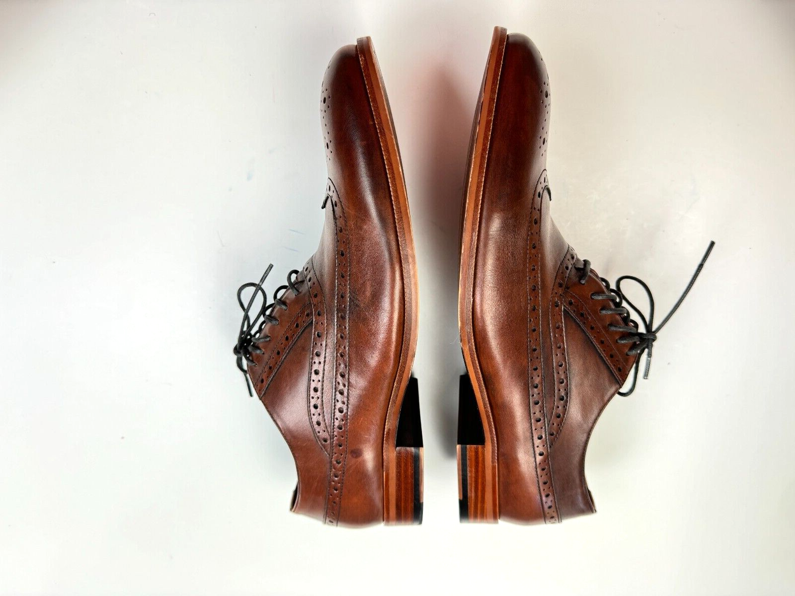 SAOLA Scarpe Oxford Blake McKay T5 uomo 12 usate in ottime condizioni artigianali eleganti pelle stringate marrone