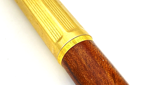 VINTAGE EPOCA BALLOGRAF BALLPOINT PEN IN WOOD AND ROLLED GOLD MADE IN SWEDEN - Picture 5 of 8