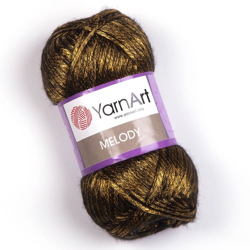 YarnArt Melody Shiny, Satin Soft metallic aran knitting yarn 5 x 100g colour 886 - Picture 2 of 6