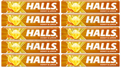 10 x HALLS HONEY & LEMON Flavor Pastilles Refreshing Candy