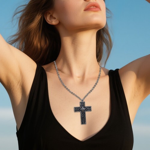 Collana con scomparto nascosto ciondolo antico a dieci forme catena design stampato 3D - Foto 3 di 7