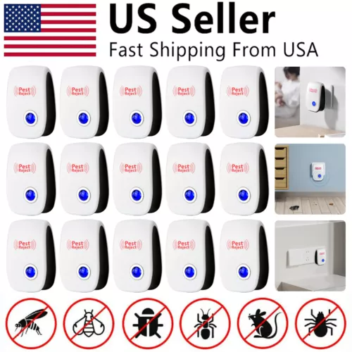 Lot Ultrasonic Pest Reject Home Control Electronic Repellent Rat Mice Repeller - Bild 1 von 25