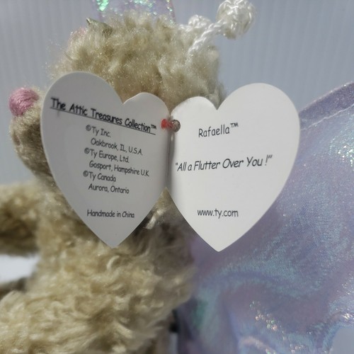 TY Beanie Baby Attic Treasures " Rafaella " Jointed Angel Fairy Teddy Bear - 第 6/6 張圖片