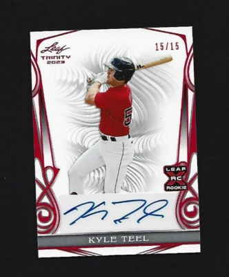 #ad #ad 2023 Leaf Trinity Kyle Teel Red Foil Auto 15 15 Boston Red Sox $28.00