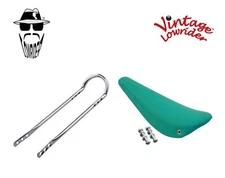 16" ORIGINAL LOWRIDER All Green BANANA SEAT W/Chrome Sissy Bar FOR 16" Bicycle