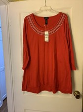 KAREN BROOKS LADIES TUNIC TOP RED/WHITE/BLUE ...