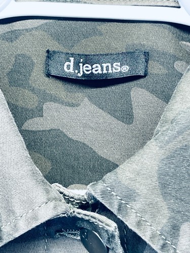 D. jeans Trucker Jacket Womens L Green Camo - Picture 2 of 20