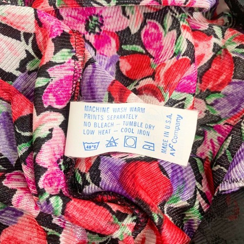 Vanity Fair Vintage Floral Tie Waist Short Robe Size MP - Picture 12 of 12