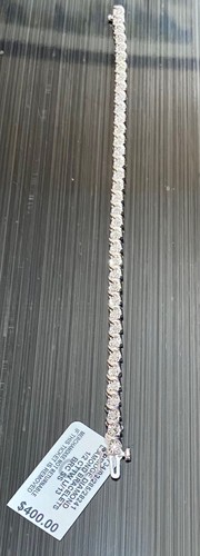 1/2 Carat Real Diamond and Solid Sterling Silver 7” Bracelet - Picture 6 of 12