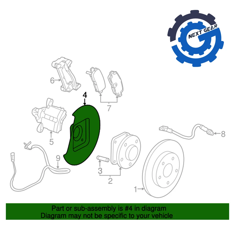 Nuevo protector antipolvo freno trasero derecho OEM GM Buick Regal LaCrosse 2010-2020 20941794 Foto 3 de 3