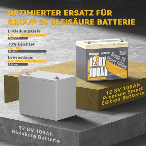 12V/24V 50Ah 100Ah 200Ah Lithium Batterie Bluetooth LiFePO4 Akku für Wohnmobil - Afbeelding 115 van 151