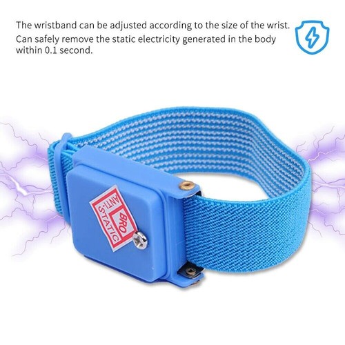 Bracelet Antistatique Sans Fil - Pour Dissipation Rapide Des Charges - Poids ~17-30g - Neuf