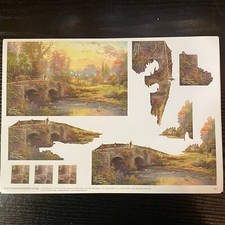 Joanna Sheen Decoupage Sheet Bridge With Lake