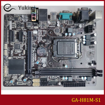 FOR GIGABYTE GA-H81M-D2V DDR3*2 LGA1150 16GB DVI-D D-Sub Micro ATX Motherboard