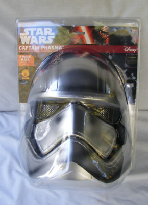 Disney Star Wars Captain Phasma Mask 2-Piece Light Weight Plastic Factory Sealed