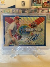 Tyler Callihan 2019 Leaf Metal Draft State Pride BLUE WAVE AUTO RC 2/20 Reds