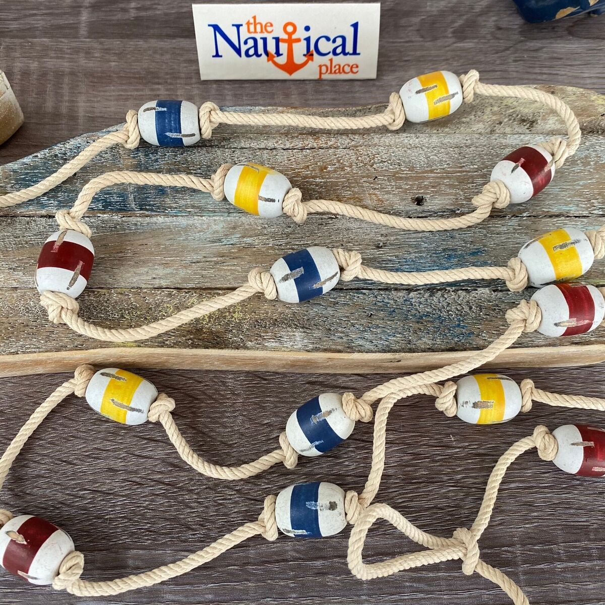 Nautical Wood Fishing Buoy Nautical Wood Fishing Buoy