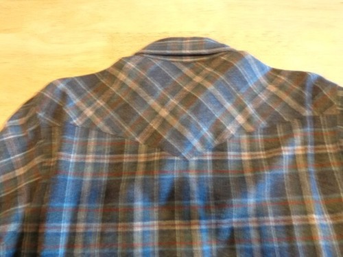 PENDLETON FLANNEL SHIRT SZ MED PLAID PEARL SNAP WOOL HIGH GRADE WESTERN WEAR VG - Picture 7 of 7