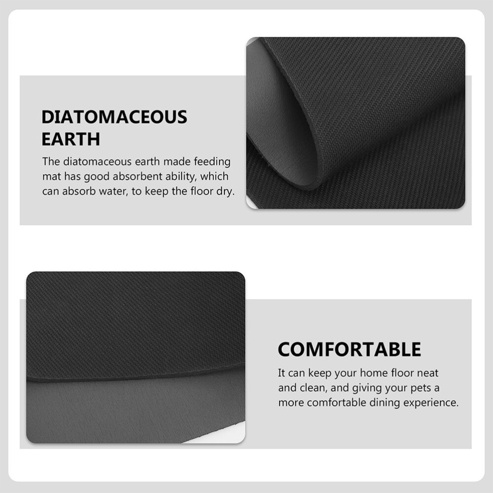 Pet Food Bowl Mat Water Absorbent Pet Food Dispenser Mat Prevent Stains