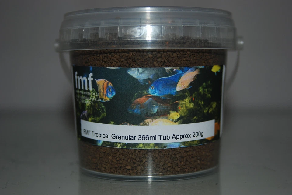 FMF Aquarium Tropisch Granulat Futter Für Fische 1180ml Behälter Ca. 600g