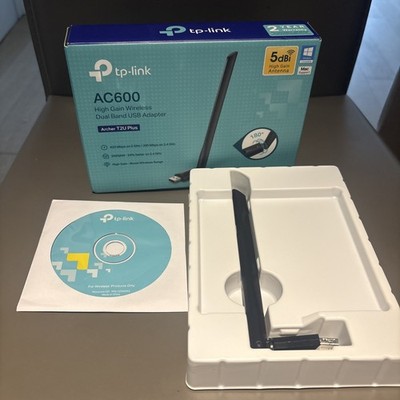 TP-Link AC600 Archer T2U Plus High Gain Wireless Dual-Band USB New 
